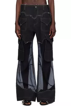 Прозрачные джинсовые карго-брюки Andersson Bell, черный