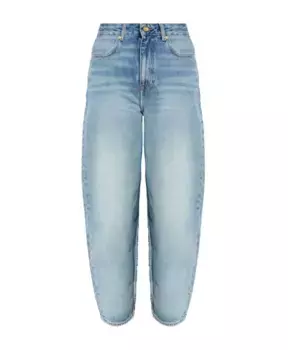 Прозрачные джинсы Ganni, синий