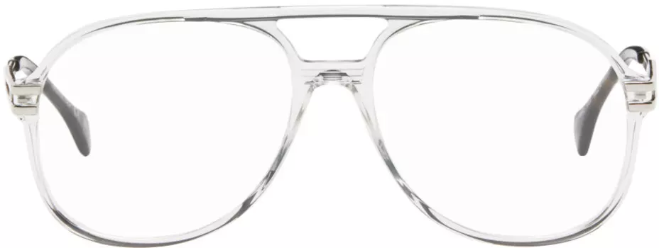 Прозрачные и серебристые очки GG1106O Gucci