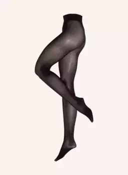 Прозрачные колготки mary cotton rib Wolford, черный