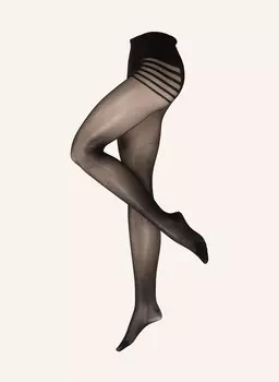 Прозрачные колготки в полоску плотностью 20 ден. Item M6, черный
