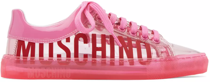 Прозрачные кроссовки Moschino с логотипом