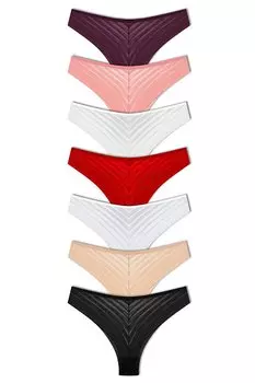 Прозрачные кружевные бразильские женские трусики из 7 предметов HNX