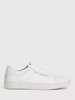 Прозрачные низкие кожаные кроссовки AllSaints, белый, белый
