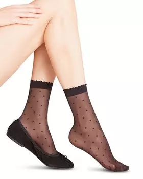Прозрачные носки в горошек Falke, черный