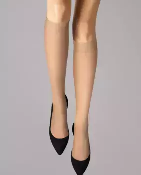 Прозрачные полугольфы 10D Wolford, цвет Maquillaje