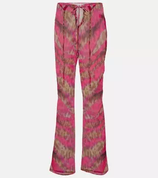 Прозрачные расклешенные брюки teresa со средней посадкой Bananhot, мультиколор