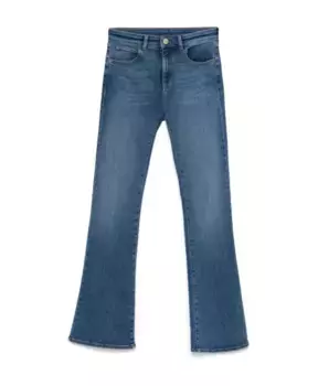 Прозрачные расклешенные джинсы Emporio Armani, синий