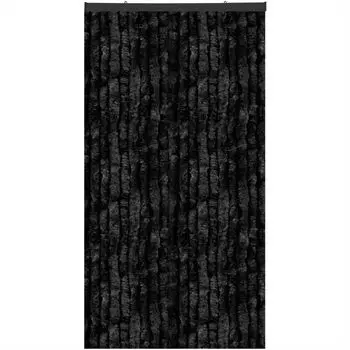 Прозрачные шторы из вуали, прозрачные шторы из полиэстера, прозрачные шторы для гостиной, воздушные декоративные шторы для спальни, 140 x 175 см/55 x 69 дюймов, комплект из 2 шт. Bestlivings, черный