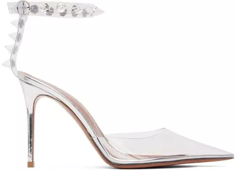 Прозрачные стеклянные каблуки Джулии Amina Muaddi