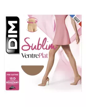 Прозрачные трусики Sublim 15 ден с плоским животом Dim, бежевый