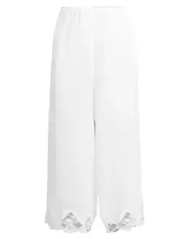 Прозрачные укороченные брюки Harley с кружевной отделкой Kat The Label, слоновая кость