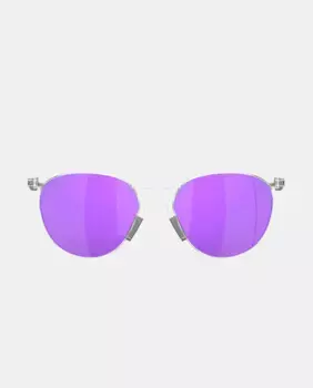Прозрачные женские солнцезащитные очки овальной формы Oakley, белый