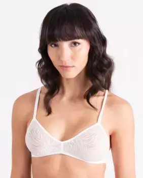 Прозрачный бюстгальтер Marq Lace с треугольными чашечками Calvin Klein, белый