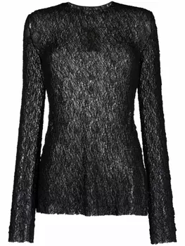 Прозрачный джемпер Uma Wang, черный