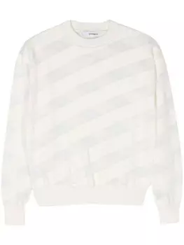 Прозрачный джемпер в полоску Gimaguas, нейтральный цвет