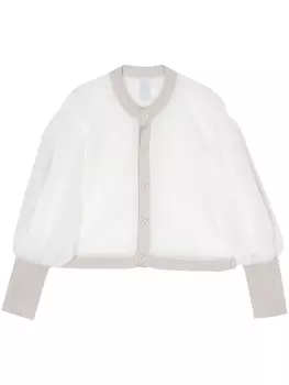 Прозрачный кардиган с люрексом CFCL, белый