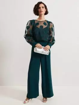 Прозрачный комбинезон-обертка davina spot Phase Eight, темно-зеленый