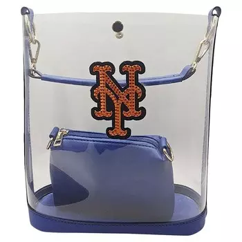 Прозрачный кошелек Cuce New York Mets со стразами, цвет Met Multi