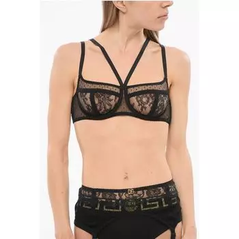 Прозрачный кружевной бюстгальтер-балконет HOT STUFF на косточках Dolce & Gabbana, Black