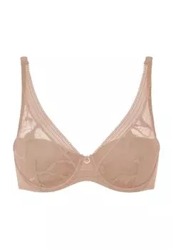 Прозрачный кружевной бюстгальтер-спейсер True Lace для женщин CHANTELLE, цвет Beige Dore