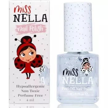 Прозрачный лак для ногтей с блестками «Конфетти облака» и «Вечерняя коллекция» для детей — формула на водной основе, безопасно отслаивающаяся, Miss Nella