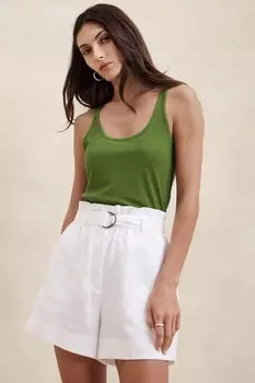 Прозрачный ребристый жилет Banana Republic, зеленый