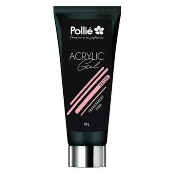 Прозрачный розовый акриловый гель для ногтей, Eurostil