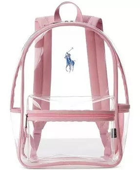 Прозрачный рюкзак-поло Polo Big Kids Polo Ralph Lauren, розовый
