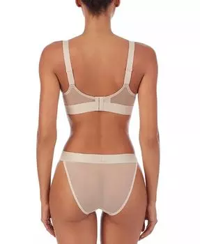 Прозрачный сетчатый бюстгальтер без подкладки DK4084 DKNY, белый