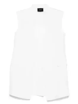 Прозрачный шелковый жилет Akris, белый