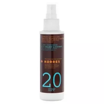 Прозрачный солнцезащитный крем для тела с орехом и кокосом Spf 20, 150 мл/5,07 фл. Оз., Korres