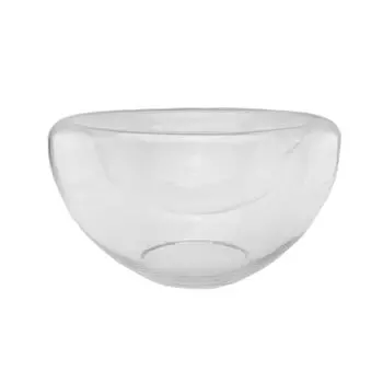 Прозрачный стеклянный подсвечник высотой 7,25 дюйма с вогнутой внутренней частью