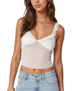 Прозрачный топ Posey Edikted, белый