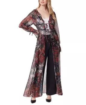 Прозрачный топ с оборками gaia Jessica Simpson, коричневый