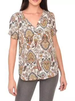 Прозрачный топ swiss dot Daniel Rainn Ivory print