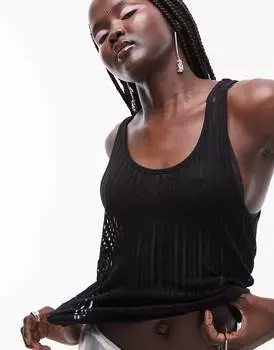 Прозрачный жилет черного цвета Topshop