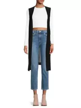 Прозрачный жилет с разрезом по подолу DKNY Black