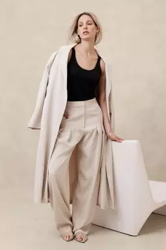 Прозрачный жилет в рубчик Banana Republic, черный