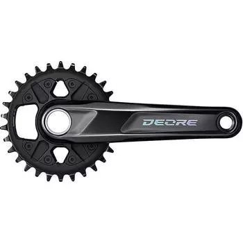 Прямая алюминиевая каретка в сборе Shimano Deore FC-M6120 148 Boost 30 T 1, черный / черный / черный