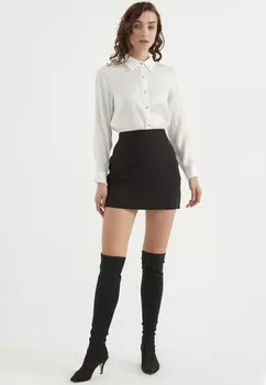 Прямая мини-юбка Herita, черный