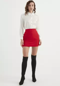 Прямая мини-юбка Herita, красный