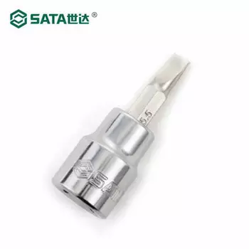 Прямая отвертка серии SATA 10 мм, торцевая головка 4 мм, бита с трещоткой 22504