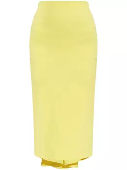 Прямая юбка Jacquemus с драпировкой, желтый