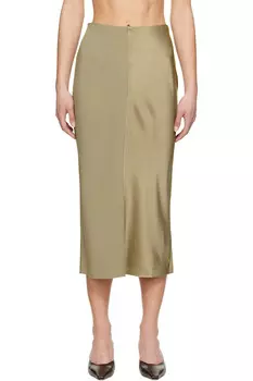 Прямая юбка миди Ami Paris, цвет ash