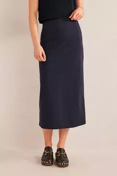 Прямая юбка миди из джерси Boden, синий