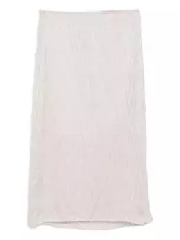 Прямая юбка с бахромой Peserico, нейтральный