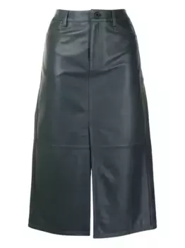 Прямая юбка с завышенной талией Proenza Schouler White Label, синий