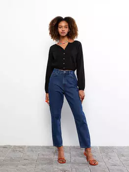 Прямая женская блузка с длинным рукавом и воротником-завязкой LCW Casual