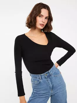 Прямая женская блузка с длинным рукавом LCW Casual